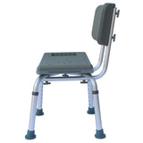 ZNTS Medical Bathroom Safety Shower Tub Aluminium Alloy Bath Chair Seat Bench with Removable Back Gray 02290249