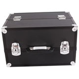 ZNTS SM-2083 Aluminum Alloy Makeup Train Case Jewelry Box Organizer Black 14313615