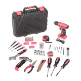 ZNTS 146-Piece Drill Set with 8V Pink Cordless Drill, Home Tool Kit with Drill, House Repairing Hand Tool 71202637