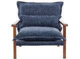 Cloud Shaped Indoor Leisure with Solid Wood Armrest & Solid Wood Frame, Chenille Fabric Accent 20845574