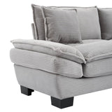 Corduroy Sofa Sleeper Couch Loveseat Sofa with Pillows Comfy Upholstered Deep Seat Sofa for W676P227345
