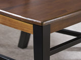 Roshan Farmhouse Acacia Wood Dining Chairs, Black / Walnut 62888.00BWALN