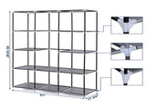 67" Portable Closet Organizer Wardrobe Storage Organizer with 10 Shelves Quick and Easy to Assemble 09015276
