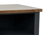 72 inch high 5-shelf Bookcase, No Assembly Required, Black and Whiskey Finish B108P160152