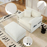 Oversized 41.73" Sofa Chair, Modern Upholstered Armchair with 1 Toss Pillow, Modular Sectional Sofa W3163P269202