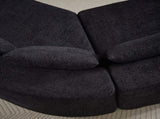 106.3-inch V-shaped modular sofa set in chenille fabric, featuring three throw pillows and W3505P383965