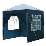 ZNTS 2 x 2m Two Doors & Two Windows Practical Waterproof Right-Angle Folding Tent Blue 50301898