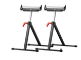 2 Pack Folding Roller Stand 27 to 43 Inch Adjustable Height Polished Steel Roller Head 05932922