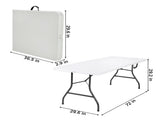 6 Foot Premium Folding Table, White Speckle 96587433