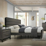Ioana Antique Grey Finish Wood Bed Room Set, King Size Bed, Dresser, Mirror, Night Stand, Chest T2574P202570