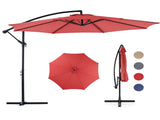 10FT Patio Umbrellas, 8 Ribs, UV Protection for Pool Garden Backyard Market, Red 14845783