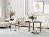 Contemporary rotatable cocktail table solid rubber wood legs, 360 degree rotating coffee table W2899P372753