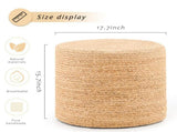 Handmade Woven Foot Stool Natural Water Hyacinth Ottoman for Home Decor & Seating 73348920