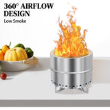 ZNTS 19.3*19.3*16.7in Smokeless Fire pit 82009867