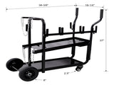 Heavy Duty 2-Tier Rolling Welding Cart Portable Storage Trolley with Wheels for MIG TIG ARC W465P409157