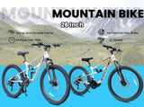 A2670 26 Inch Mountain Bike with 21-Speeds & Full Suspension Steel Frame, Alloy Rims, Disc Brakes W1856P471614