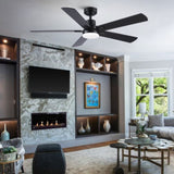 52" Black Lowe Profile Ceiling Fan with Light W1367P247069