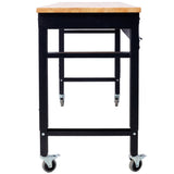 Workbench - 60" Wide Rolling Workbenches for Garage - Adjustable Height, Workshop Tool Bench, Metal W46560405