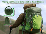 3-in-1 Camping Fan with LED Lantern, Portable Hanging Tent Fan 3 Speed Wind, Timer Function & Power 50029863