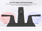 2-Handle Bathroom Sink Faucet Matte Black 4 Inches Centerset 3 Hole with Pop Up Drain & Supply 06693792