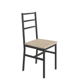 Five-piece set table and chair with backrest, industrial style, solid structure W57868874