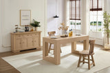 Farmhouse Kitchen Dining Table for 4-6 People, Rectangular Dining Table for Dining Living W2393P301819
