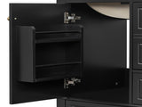 24" Bathroom Vanity with Sink and Drawers, Black Freestanding Vanity Cabinet with Ceramic Top and 74450990