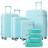 4 Piece Luggage Set with Compression Packing Cubes for Expanable Spinner Wheels Lightweight 05896506