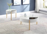 Bodfish White & Natural Round End Table B2726P244960