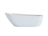 63" Acrylic Freestanding Bathtub, Stylish Deep Soaking Bathtub with Pop-up Drain & Integrated W1920P386220