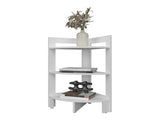 White Corner Shelf with 3 Shelf B062P252159