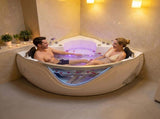 59" light luxury double corner whirlpool bathtub, 20 sets of multi-directional massage nozzles, W3605P566240