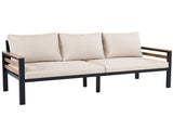 GO 4-Piece Outdoor Furniture Sofa Set for 5 People Acacia Wood Armrests, Patio Conversation Set 17993657