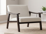 Medieval-inspired modern armchair with high back upholstered chair, solid wood legs, W2989P506961