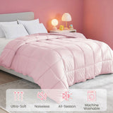 Pink comforter insert, soft and comfortable against the skin, suitable for all seasons, machine 80852914