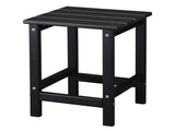 36*36*47cm Single Layer Square HDPE Side Table Black 05086135