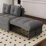 1 versatile foldable sofa bed in 3 lengths, modern sofa sofa sofa velvet pull-out bed, loveseat sofa W1825P246359