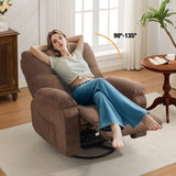 Recliner chair,360 degree rotating swing single sofa chair, equipped with soft cushion and backrest, W1521P265838