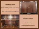 Rotating Bookshelf, 360 Degree Display 5 Tier Corner Bookshelf with Drawer for Small Space, Floor W2641P329220