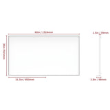 60*36" Oversized Modern Rectangle Bathroom Mirror with Silver Frame Decorative Large Wall Mirrors W708140625
