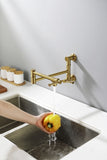 Wall mounted Filler Faucet, Modern Brass Filler Two-Attachment Wall Mount Folding Kitchen W2287P184459