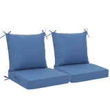 24x24 Inch Outdoor Deep Seat Cushion Set - Waterproof Fade-Resistant Patio Furniture Cushions with W419P290472