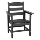 ZNTS Set of 2 HDPE Patio & Garden Dining Chairs, Outdoor Chairs, Porch Chairs, Weather Resistant, Black W2681P254226