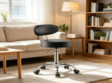 300 lbs Capacity Shop Stool with Backrest, Adjustable Roller Creeper Seat, 360&deg Swivel Padded 23085712