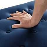 Upholstered Tufted Button Storage Bench with nails trim,Entryway Living Room Soft Padded Seat with W2186139088