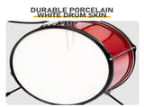 14"x10" 3-Pieces Junior Kids Drum Set Kit Pedal Drum Stick Wrench Drum Stool Red 10582119