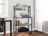 5-Tier Bakers Rack with 10 S-Shaped Hooks, Industrial Microwave Oven Stand, Free Standing 01971249