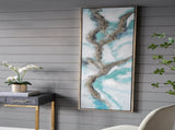 Set of 2 Elongated Modern Abstract Oil Painting,, Rectangle Framed Wall Art, 20" x 71" W2078130293