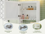 3-in-1 Bathroom Mirror Cabinet, 20-inch Wall Mounted Medicine Cabinet with Adjustable Shelf & Soft N710P388096K