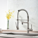 Commercial Kitchen Faucet with Pull Down Sprayer, Single Handle Single Lever Kitchen Sink Faucet W1932P172269